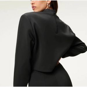 Good American Scuba Crop Mock Neck